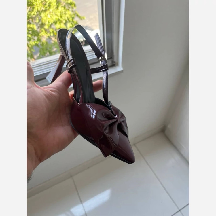 کفش مجلسی پاپییونی جدید تا سایز41 دارای رنگبندی دوپاشنه پاشنه 7تا8 سانت وپاشنه 2تا3سانت