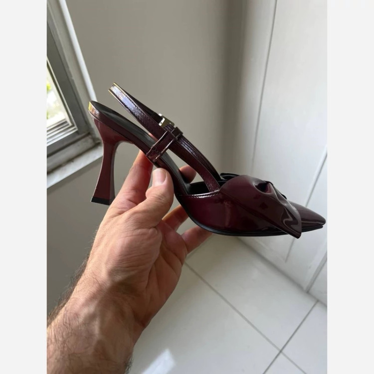 کفش مجلسی پاپییونی جدید تا سایز41 دارای رنگبندی دوپاشنه پاشنه 7تا8 سانت وپاشنه 2تا3سانت
