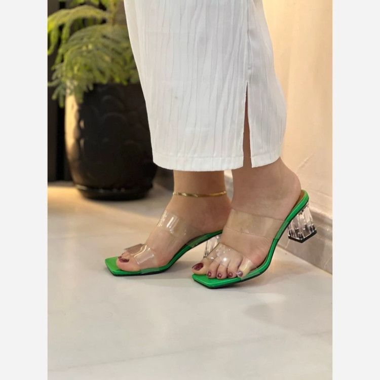 صندل طلقی رنگین کمان پاشنه6و4و9قالب کوچک