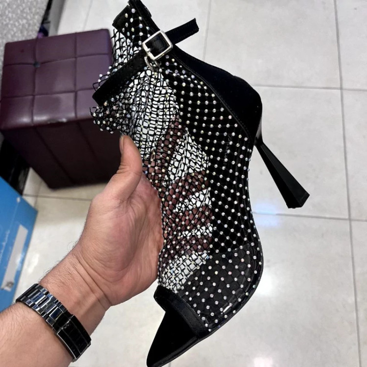 صندل توری به همراه کیف ست