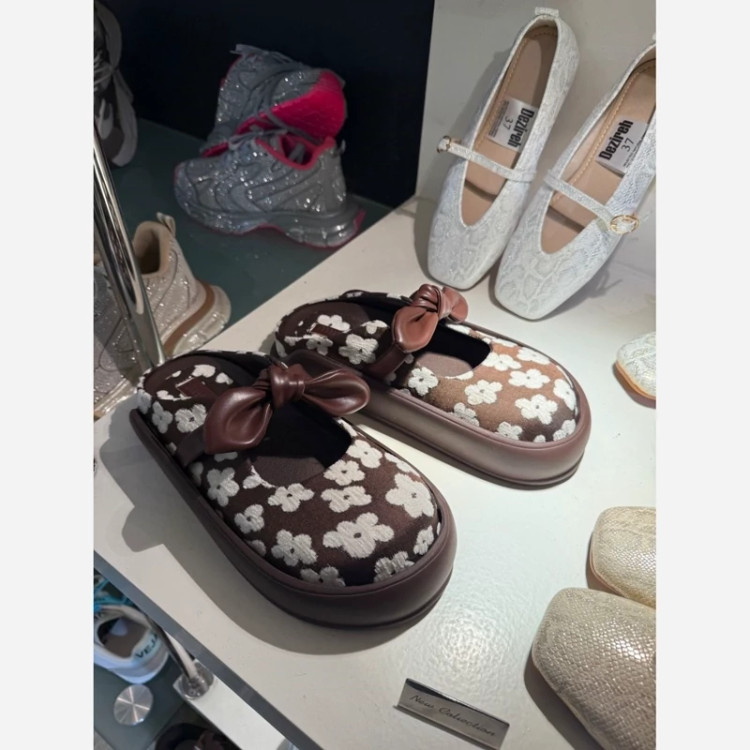 صندل اسلیپر گلدار لژ 4 سانت عروسکی استپ دار کف بندی طبی متریال ترک شیک و راحت ارسال رایگان