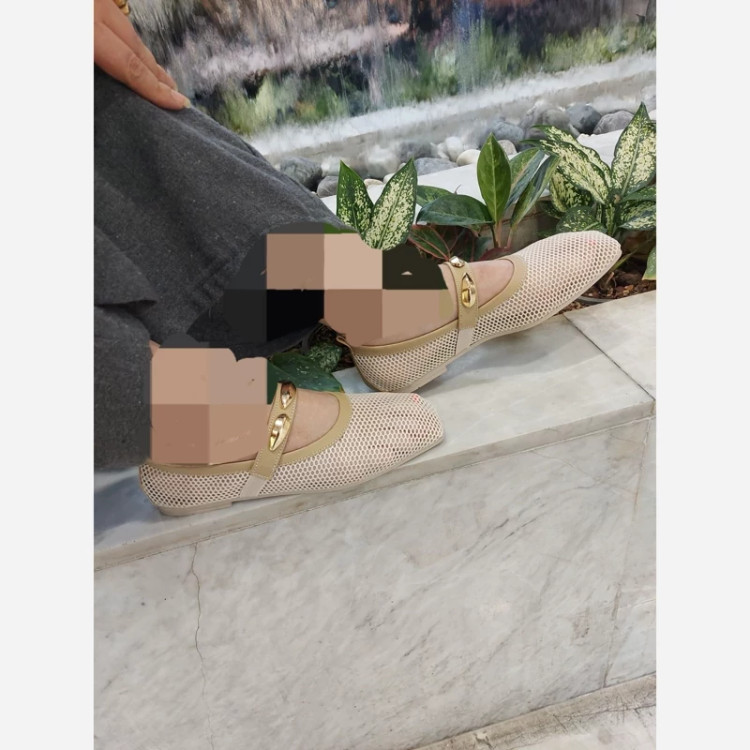 صندل اسپرت عروسکی توری یراق دارارسال رایگان زیره پیو جنس رویه تور گیپور بند کشی کف بندی طبی غالب ترک شیک و راحت