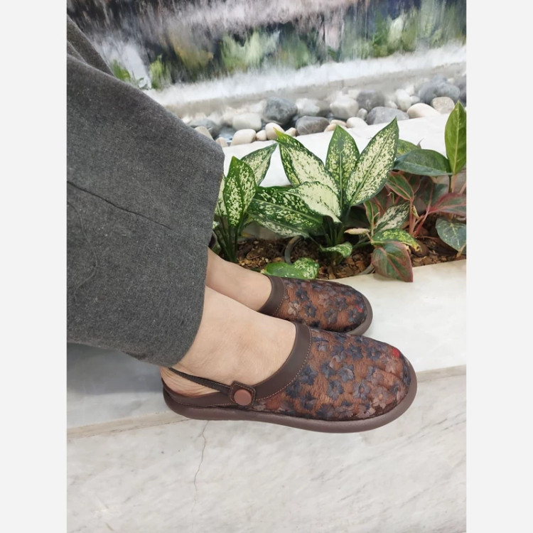اسلیپر جلو بسته پشت باز توری سنتی زیره پیو جنس رویه تور کف بندی طبی غالب ترک شیک و راحت ارسال رایگان